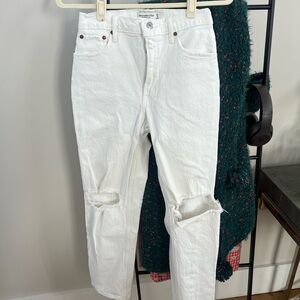 Abercrombie & Fitch White High Rise Jeans